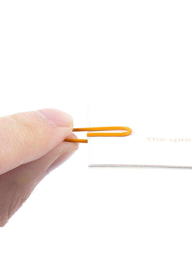 Fizz Fiz 29mm 160-piece Metal Paper Clips, Boxed, Rust-resistant, Colorful, For Invoices, Doents, Office Supplies, Orange, Fz21907 - Image 5