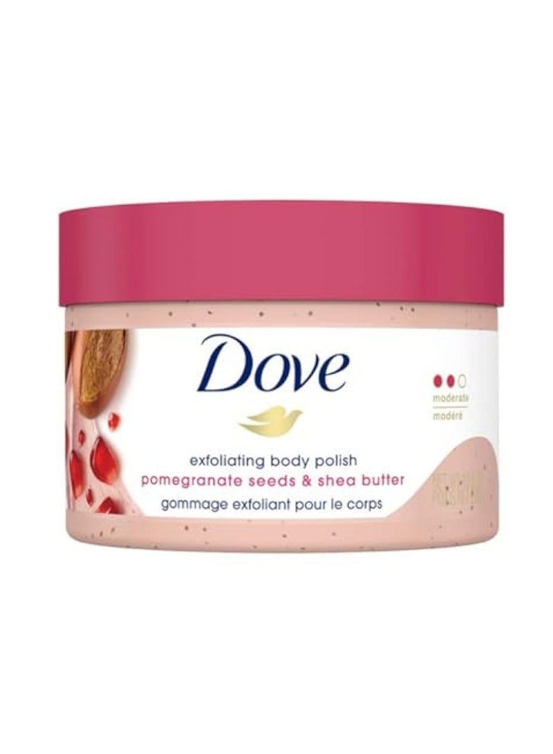 Dove Exfoliating body scrub polish with pomegranate seeds & shea butter 298 g - Image 2
