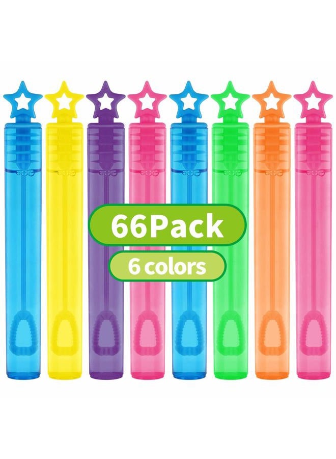 spring flower 66 Mini Bubble Wands, Bubble Party Favors Assortment Toys for Kids, Themed Birthday, Halloween, Goodie Bags, Carnival Prizes, Wedding, Outdoor Gifts for Children - Image 1