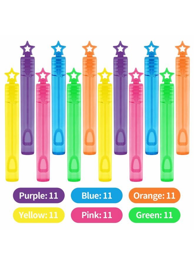 spring flower 66 Mini Bubble Wands, Bubble Party Favors Assortment Toys for Kids, Themed Birthday, Halloween, Goodie Bags, Carnival Prizes, Wedding, Outdoor Gifts for Children - Image 3