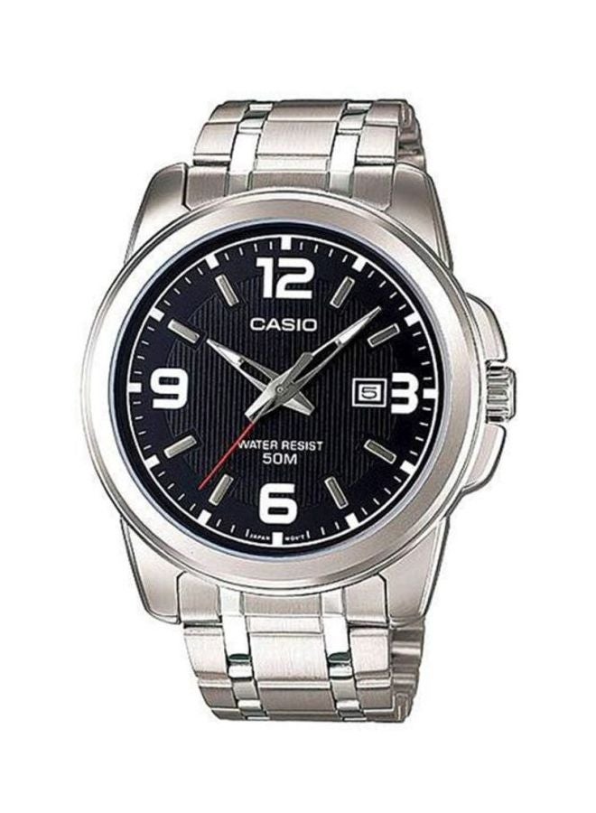 CASIO Men Stainless Steel Analog Wrist Watch MTP-1314D-1AVDF - 50 mm - Silver - Image 1