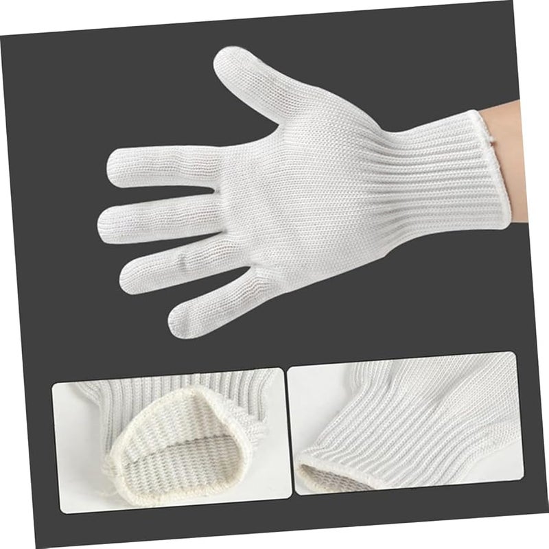 White Cut Resistant Gloves Kitchen Safety Protective Wear Resistant Lightweight - Image 3