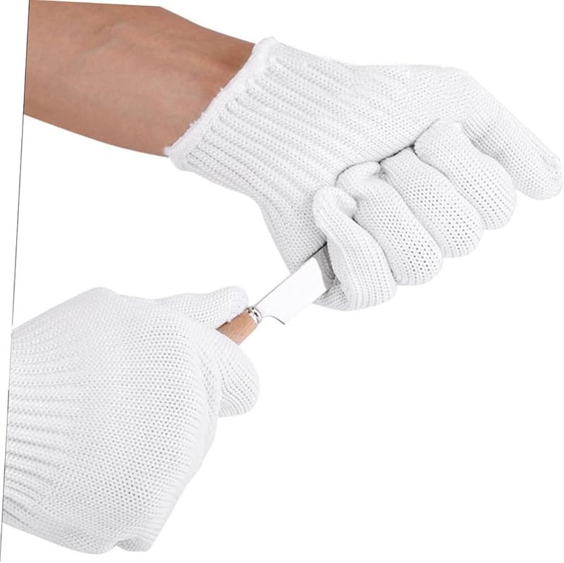 White Cut Resistant Gloves Kitchen Safety Protective Wear Resistant Lightweight - Image 4