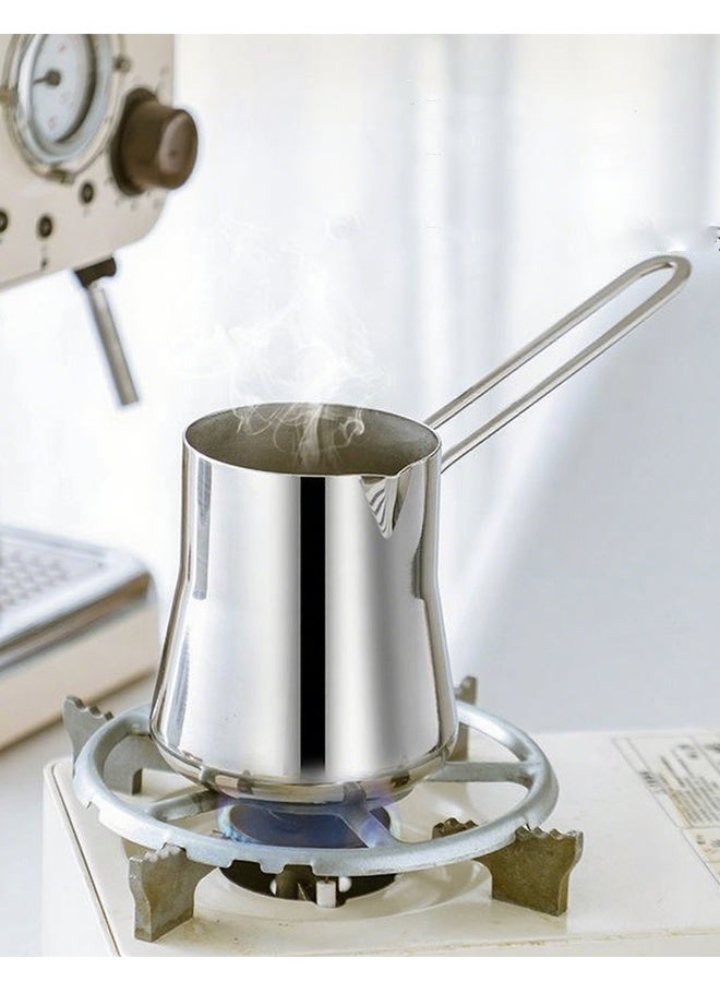 Stainless Steel Turkish Coffee Pot 250ml - Traditional for Authentic Turkish Coffee, Stovetop & Induction Safe, Small Coffee Maker with Ergonomic Handle - Ideal for Home, Café & Coffee Enthusiasts - Image 2