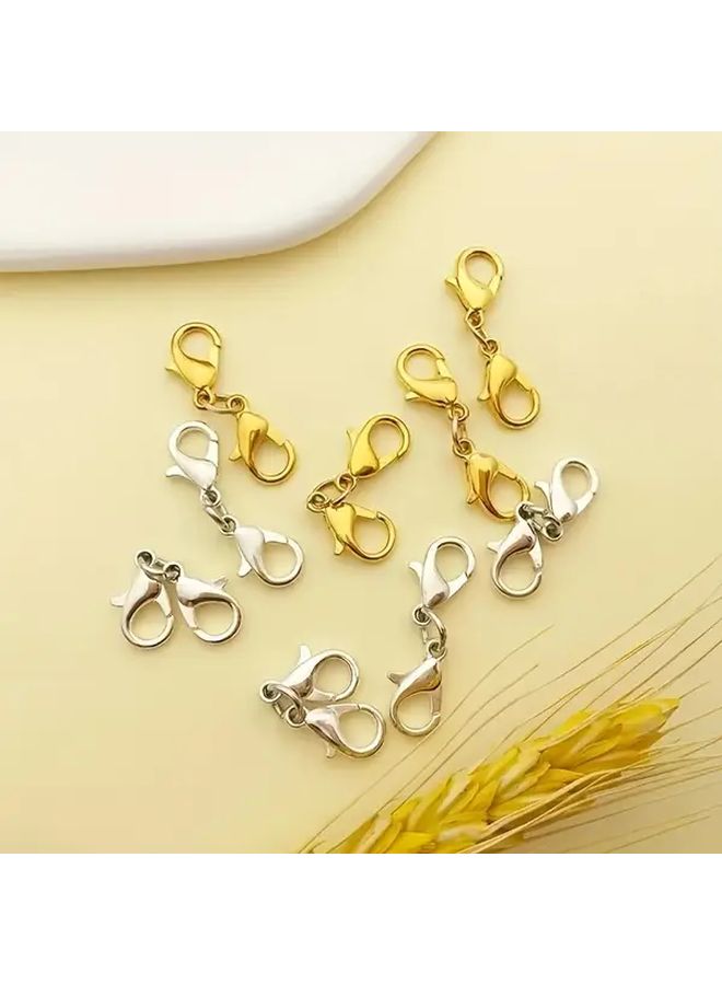 10pcs Golden Lobster Clasp Necklace Bracelet Connector Ring DIY Jewelry Accessories - Image 2