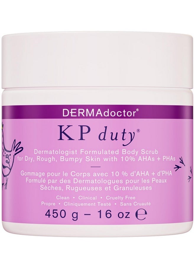 DERMAdoctor - DERMAdoctor KP Bump Eraser Body Scrub Dermatologist Formulated Exfoliant | Keratosis Pilaris Treatment For Dry And Bumpy Skin 10% AHAs + PHAs - 16 fl oz - Image 1