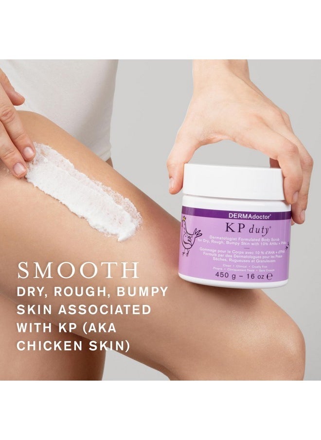 DERMAdoctor - DERMAdoctor KP Bump Eraser Body Scrub Dermatologist Formulated Exfoliant | Keratosis Pilaris Treatment For Dry And Bumpy Skin 10% AHAs + PHAs - 16 fl oz - Image 1