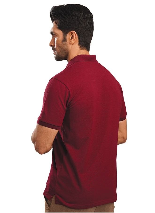 MENDEEZ - Mendeez Men’s Classic Basic Red Cotton Regular Fit Polo Neck T Shirt Casual - Image 1