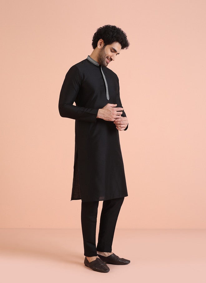 KISAH Regular Pure Cotton Kurta with Trousers - Image 4