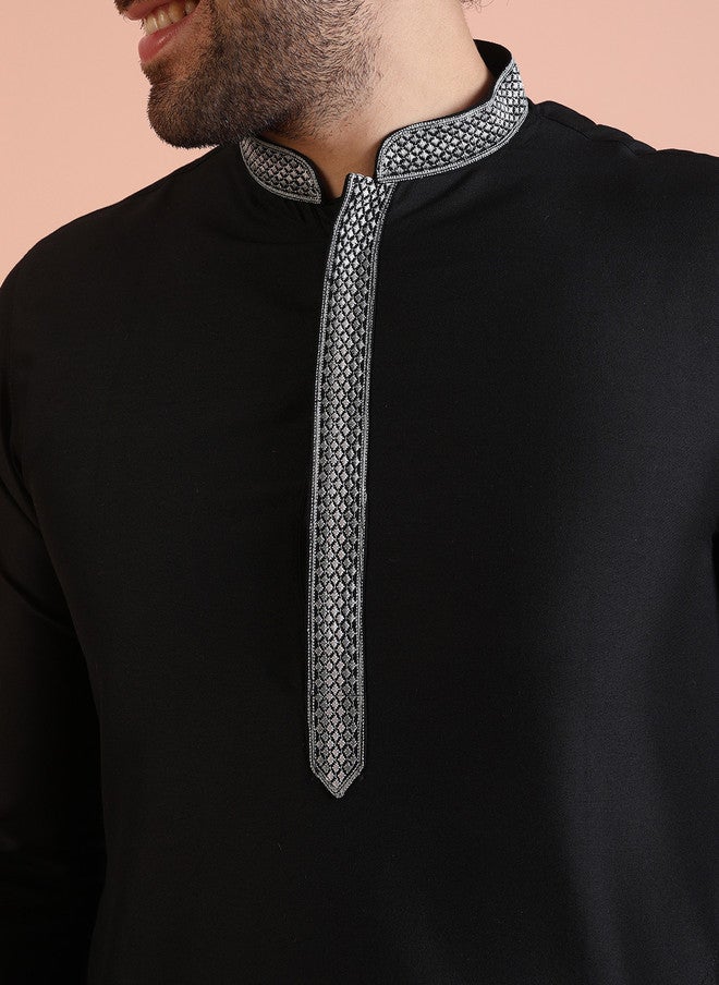 KISAH Regular Pure Cotton Kurta with Trousers - Image 3