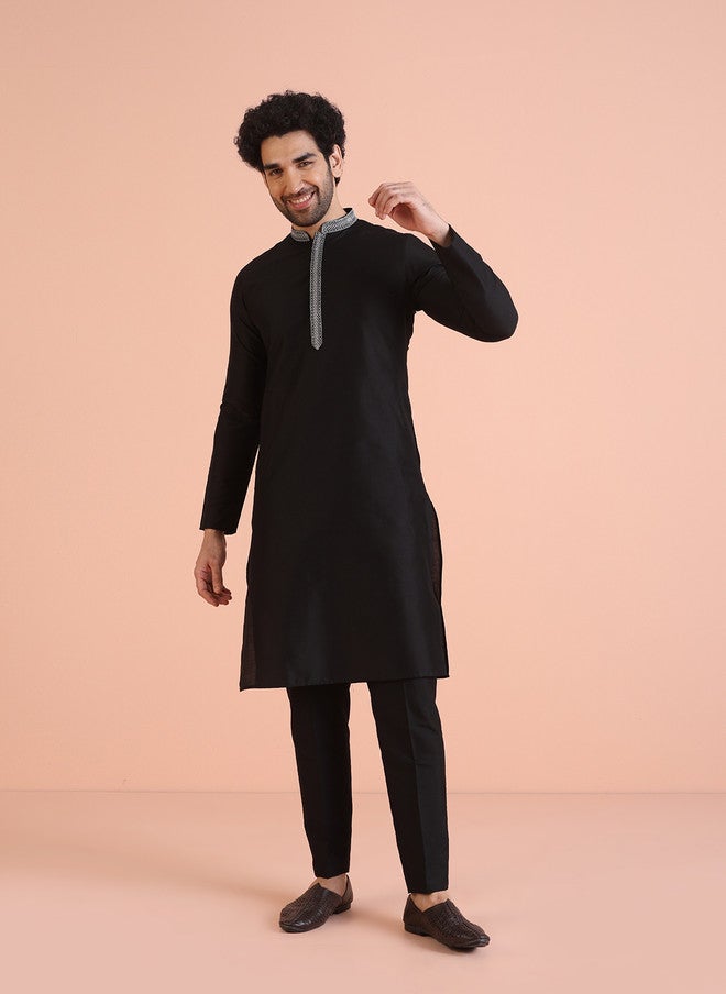 KISAH Regular Pure Cotton Kurta with Trousers - Image 2
