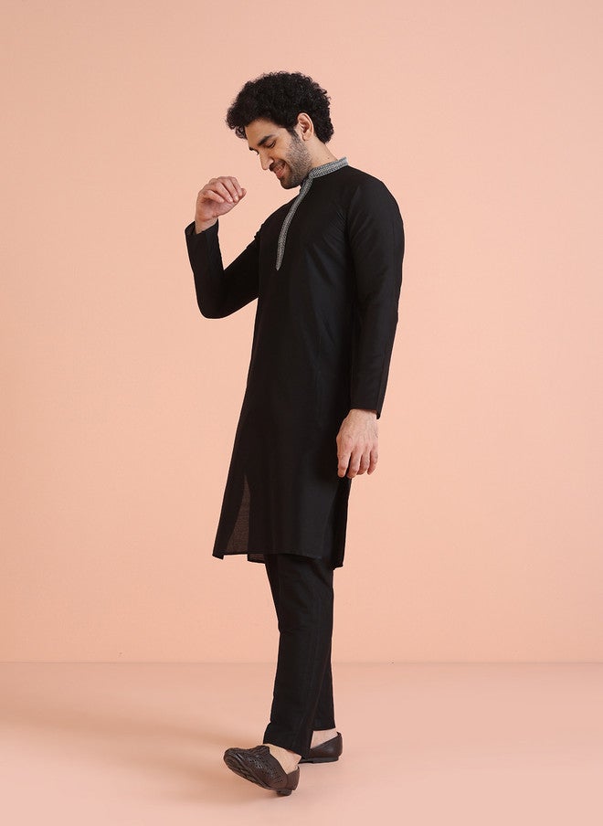 KISAH Regular Pure Cotton Kurta with Trousers - Image 5