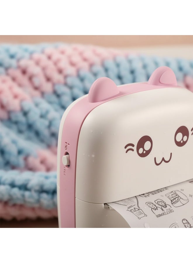 طابعة حرارية صغيرة محمولة بتقنية البلوتوث – طباعة لاسلكية بدون حبر بدقة 200dpi – طابعة ملاحظات وملصقات وQR كود – بطارية 1000 مللي أمبير – تصميم مدمج وسهل الحمل – مناسبة للاستخدام اليومي والعمل والدراسة - Image 5