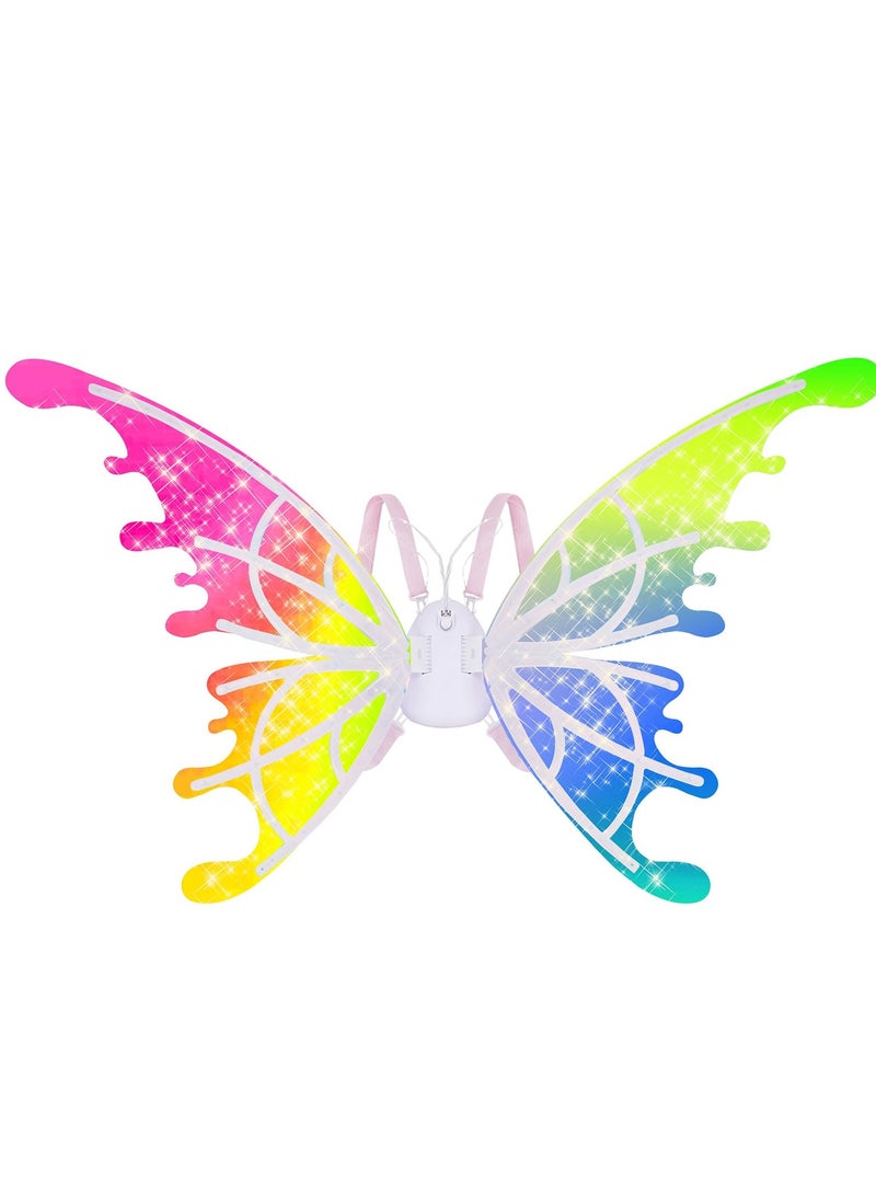 SYOSI Light up Fairy Wings for Adults, LED Butterfly Girls Women, Party Costume Dress Up, Gifts Kids - Image 1
