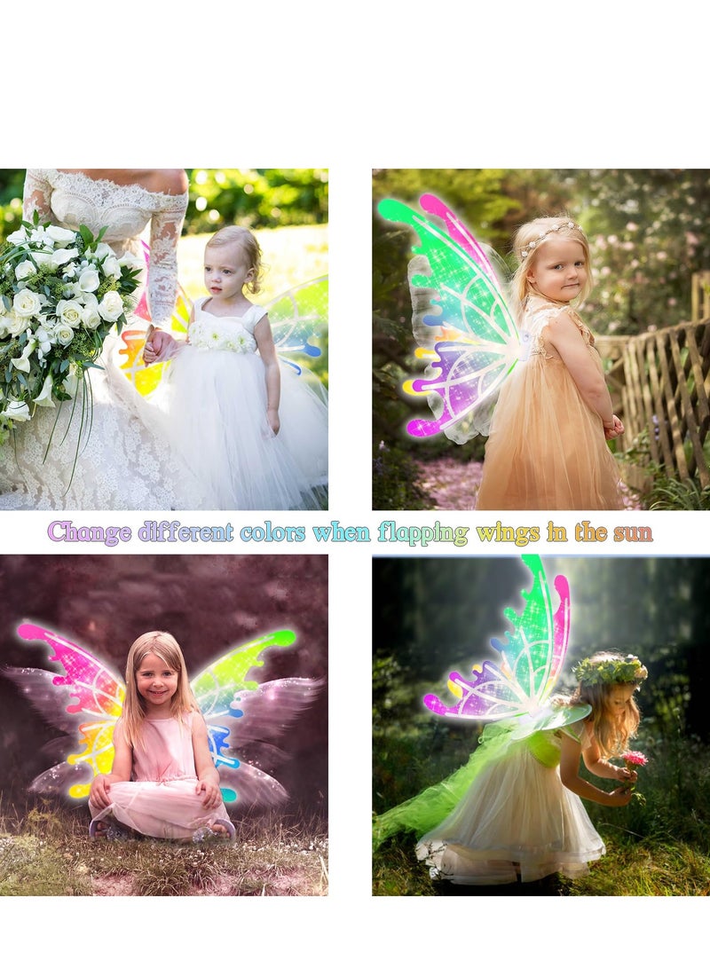 SYOSI Light up Fairy Wings for Adults, LED Butterfly Girls Women, Party Costume Dress Up, Gifts Kids - Image 5