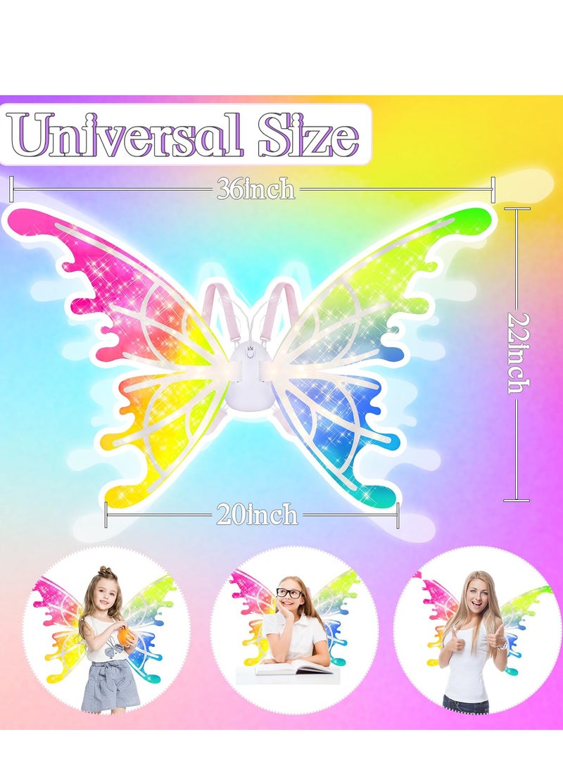 SYOSI Light up Fairy Wings for Adults, LED Butterfly Girls Women, Party Costume Dress Up, Gifts Kids - Image 4