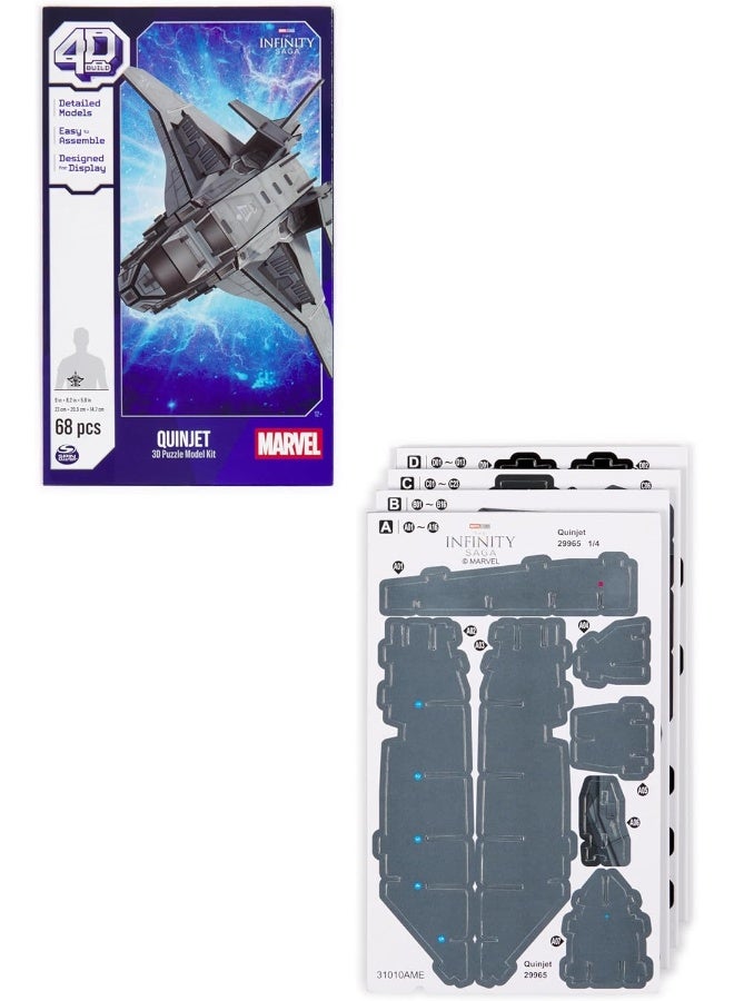 MARVEL 4D Build - Marvel 3D Puzzle - Avengers Model 68 Pieces - Mini Ship Quinjet Inspired by the Saga Puzzle Adult Building Game to Collect - Model for Building - Game for Children from 12 Years - Image 4