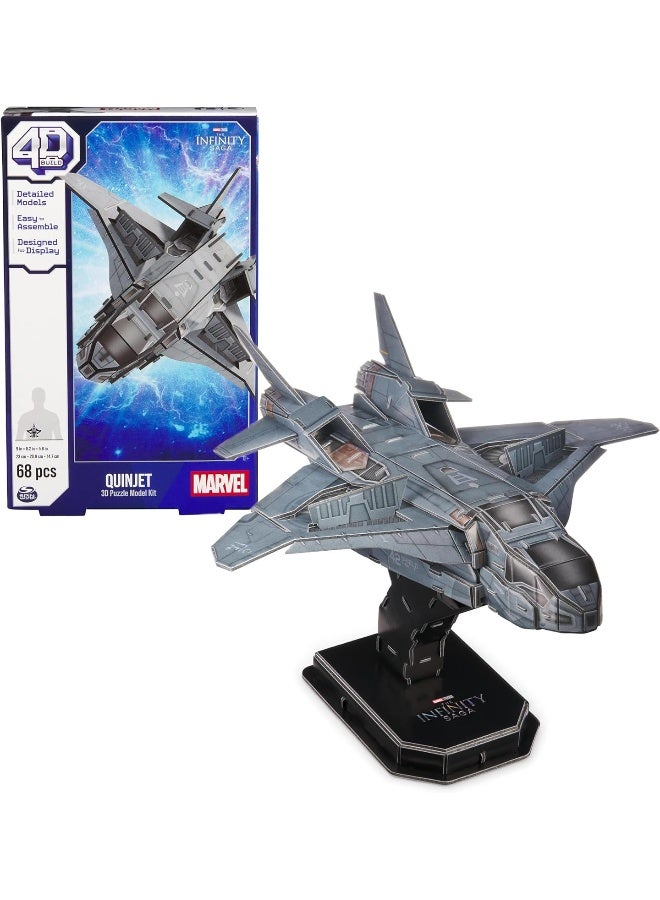 MARVEL 4D Build - Marvel 3D Puzzle - Avengers Model 68 Pieces - Mini Ship Quinjet Inspired by the Saga Puzzle Adult Building Game to Collect - Model for Building - Game for Children from 12 Years - Image 1