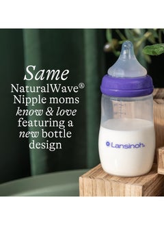 Lansinoh Lansinoh Baby Bottles for Breastfeeding Babies, 240ml, 3 Count, Includes 3 Medium Flow (Size 3M)  - Image 3