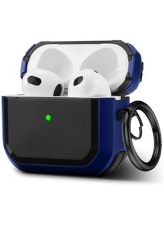 AirPods 3 Case Cover with Keychain Upgraded Armor Shockproof Hard-Shell Protective TPU Compatible for Apple Airpods 3rd Generation Case for Women Men Girls Boys (Front LED Visible)