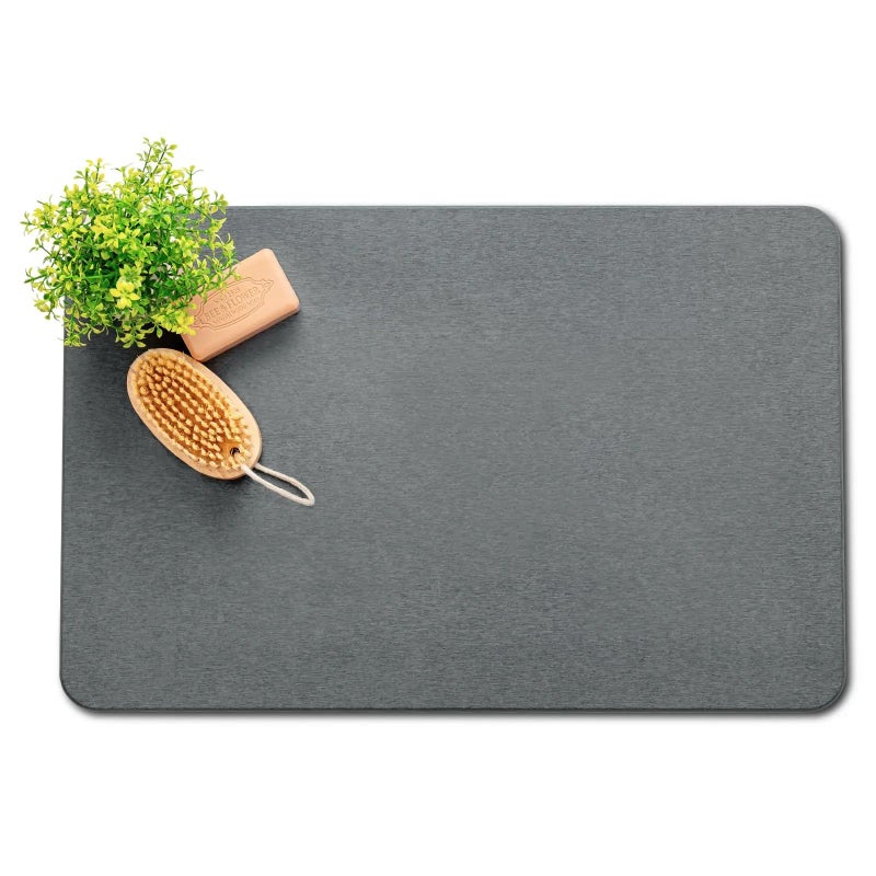 Y&D Eco-Friendly Large Diatomaceous Earth Bath Mat - Super Absorbent, Quick Drying, Non-Slip Diatomite Stone Bath Mats for Bathroom - Image 1