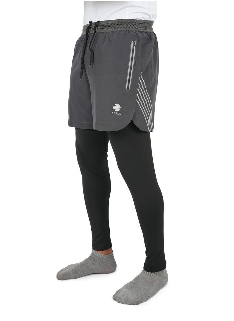 2-in-1 Running Pants for Men – Compression Tights and Athletic Shorts with Pockets for Gym and Workouts