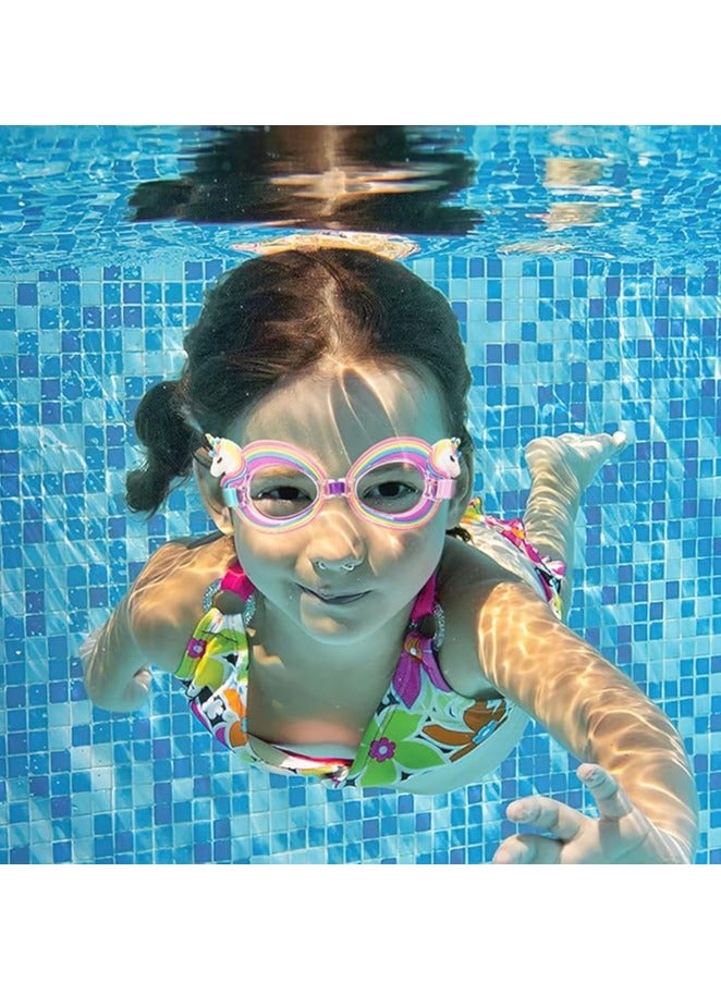 أوزيغالور احزمة السباحة للأطفال مع حزام متغير البعد للأطفال من 3 إلى 15 عامًا، تصميم جسر الأنف المرن - Image 2