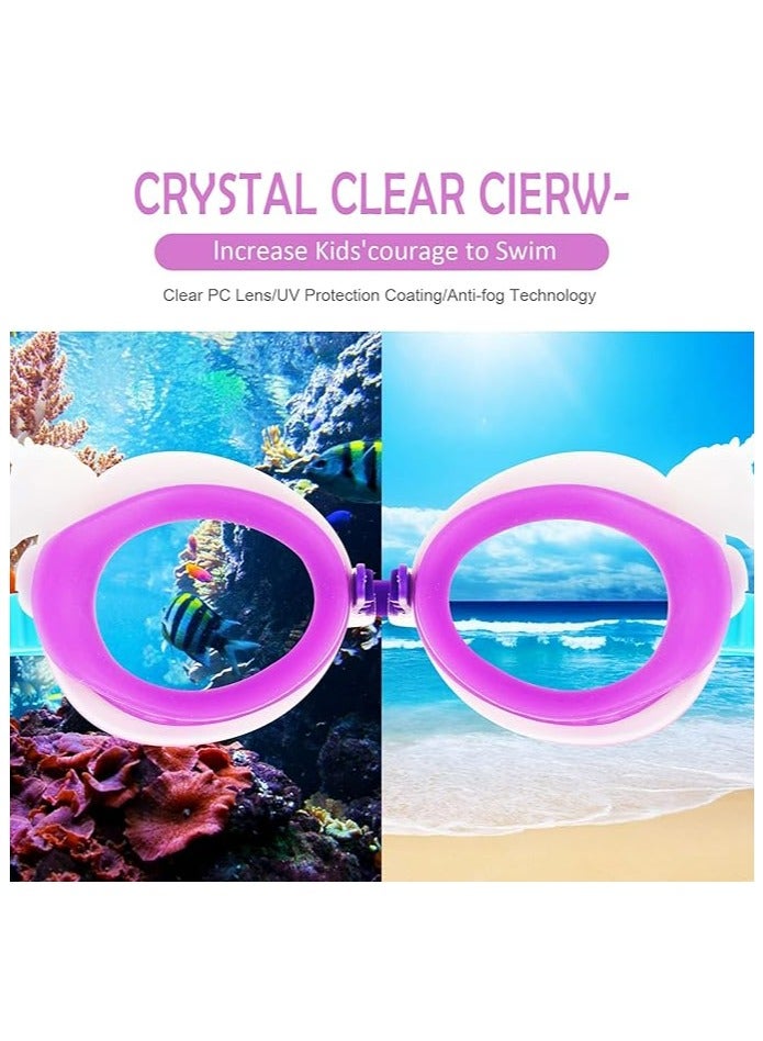 أوزيغالور احزمة السباحة للأطفال مع حزام متغير البعد للأطفال من 3 إلى 15 عامًا، تصميم جسر الأنف المرن - Image 4