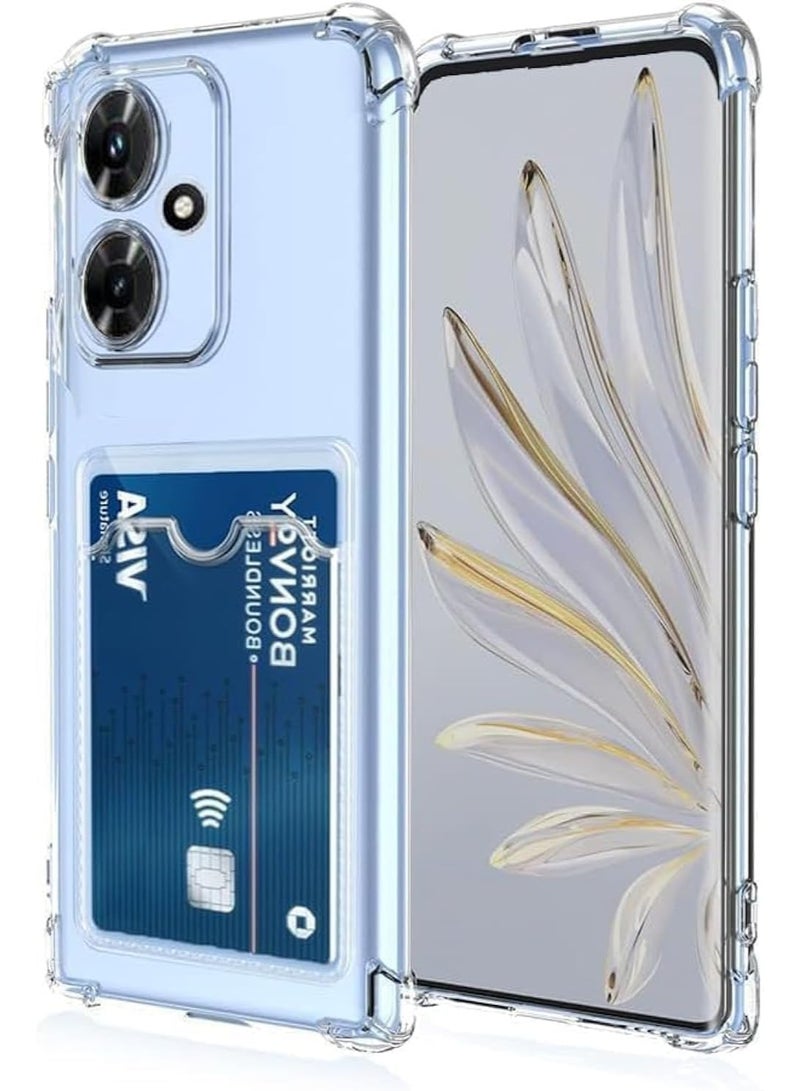 Transparent Shockproof Case with Card Wallet Compatible with Oppo A3 - A3X - A40 - A60  - Image 1