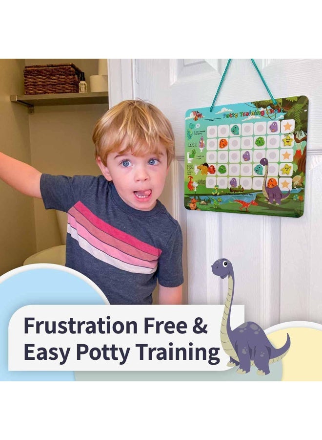Putska Dinosaur Potty Training Chart And 35 Magnetic Stickers - Potty Chart  Potty Training Sticker Chart  Potty Training Chart For Toddlers Boys  Potty Training Stickers  Potty Chart For Girls With Stickers - Image 3
