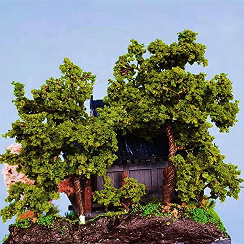 Rileryan Tree Powder Model Green Plant Tufted for DIY Miniature Lowland Shrub Bushy Tuft Architecture Building Model Railway Fairy Garden Diorama Scenery - Image 3
