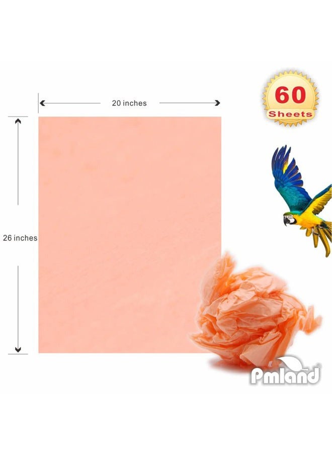 PMLAND Gift Wrapping Tissue Paper - Peach Color - 20 Inches x 26 Inches 60 Sheets - Image 4
