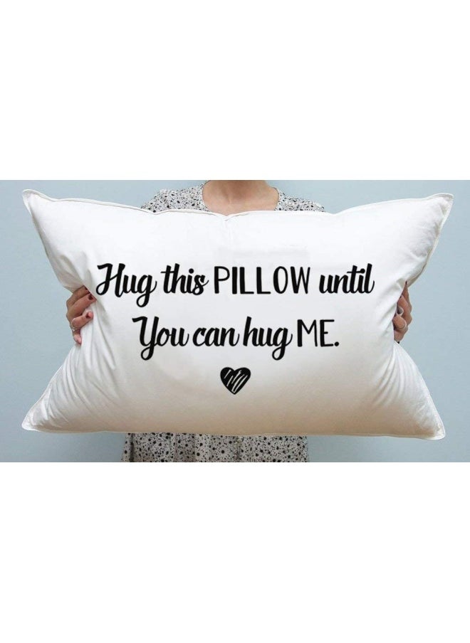 Boston Creative Company - Hug This Pillow Until You Can Hug Me Going Away Gift Long Distance Relationship Gift - Image 1