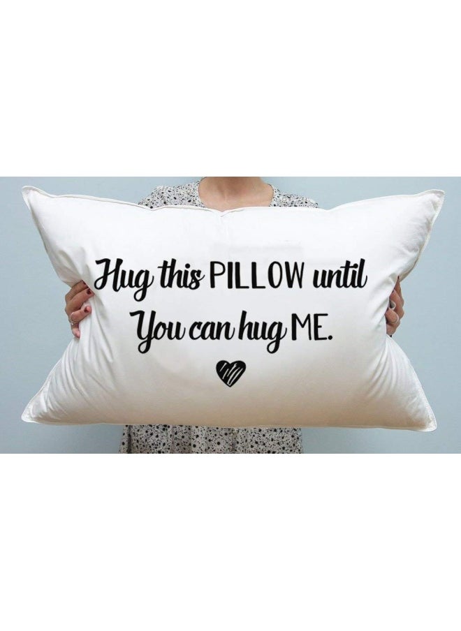 Boston Creative Company - Hug This Pillow Until You Can Hug Me Going Away Gift Long Distance Relationship Gift - Image 1