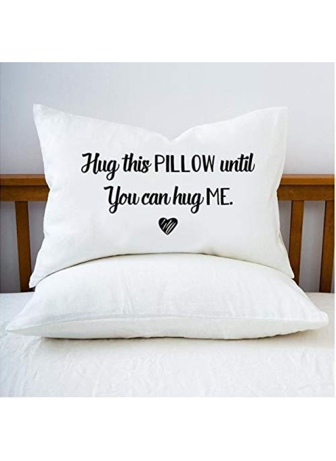 Boston Creative Company - Hug This Pillow Until You Can Hug Me Going Away Gift Long Distance Relationship Gift - Image 1