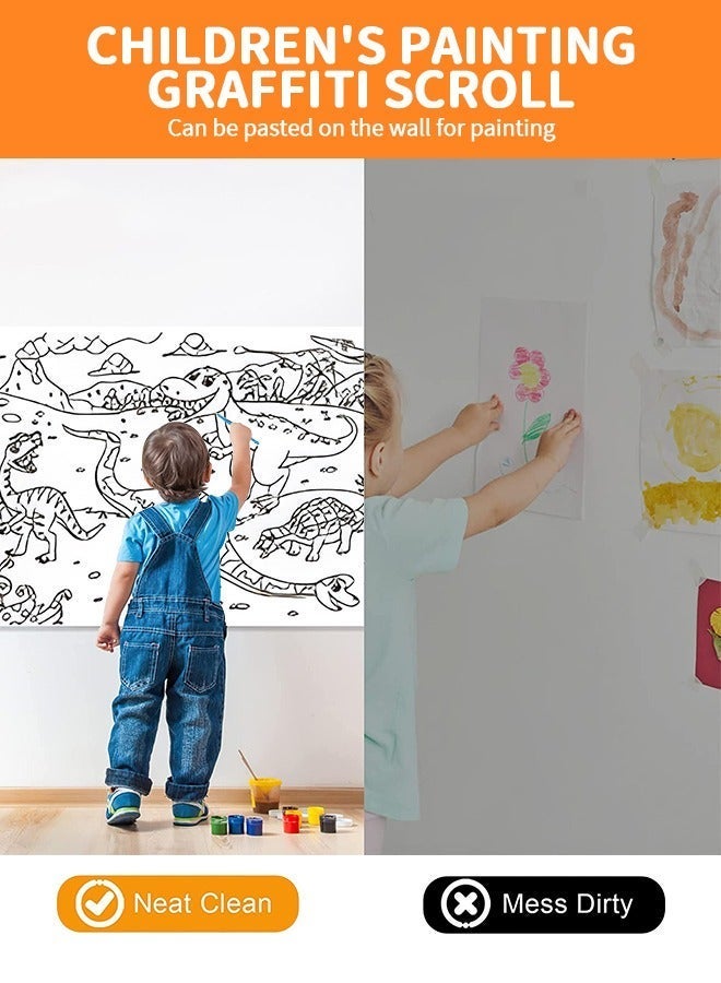 GROIC Animal Jumbo Giant Coloring Posterm with 12 Colored Pencils,Coloring Paper Roll for Kids, Wall Stickers Set, Children's Painting Scroll,Handmade Art Toys - Image 2