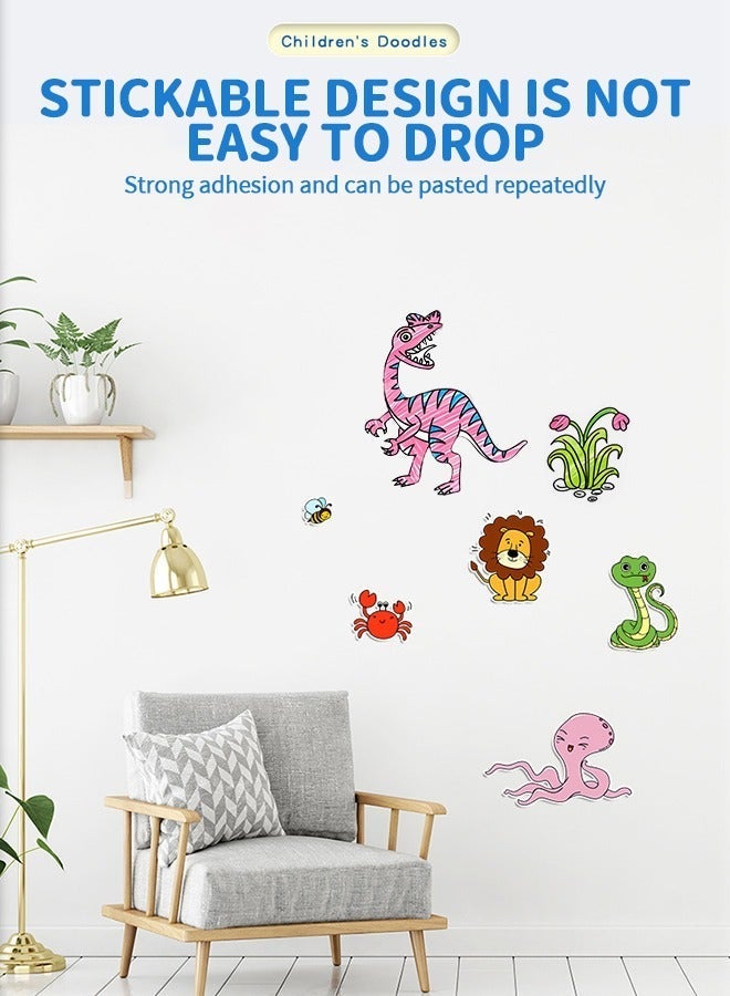 GROIC Animal Jumbo Giant Coloring Posterm with 12 Colored Pencils,Coloring Paper Roll for Kids, Wall Stickers Set, Children's Painting Scroll,Handmade Art Toys - Image 4