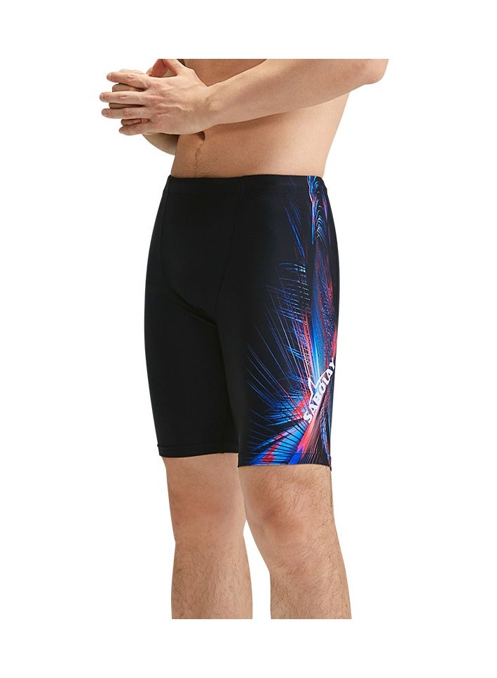 KUYING New High Waisted Flat Angle Swimming Trunks - Image 1