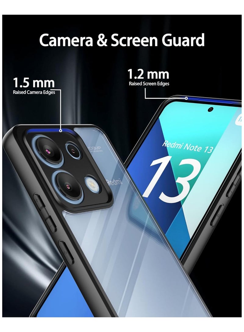 جراب حمايه شفاف متوافق مع Redmi Note 13 4G  مضاد للاصفرار ومقاوم للصدمات (شفاف) - Image 4