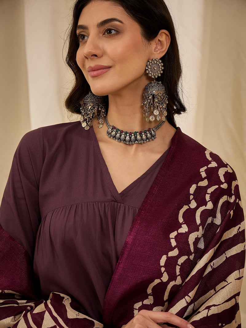 InWeave Women Regular Kurta with Palazzos & With Dupatta - Image 4