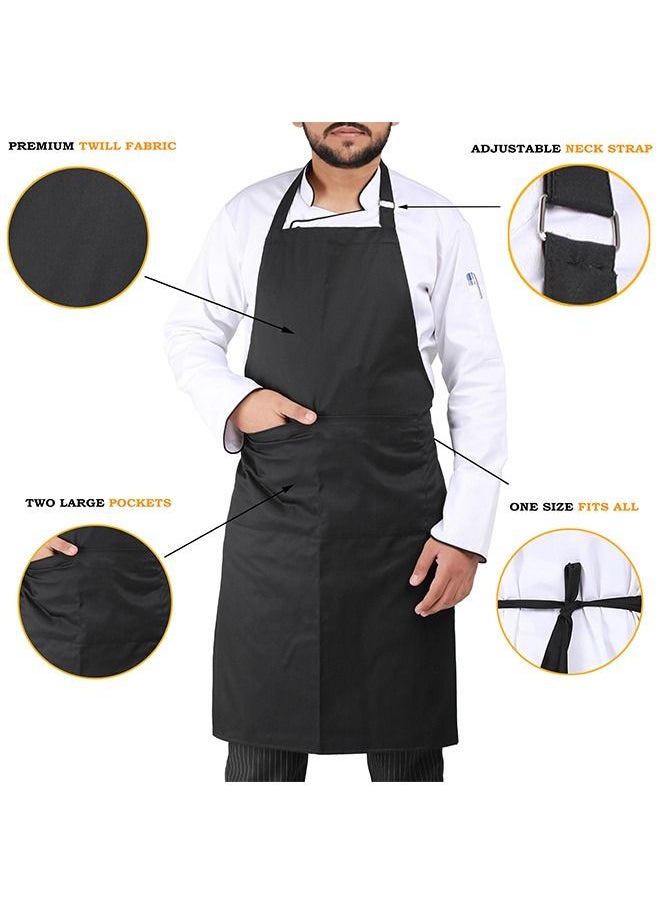 YANEK مريلة مطبخ YANEK | مريلة مطبخ قابلة للتعديل للجنسين مع جيوب | للمنزل والمطعم والمقهى  - Image 4