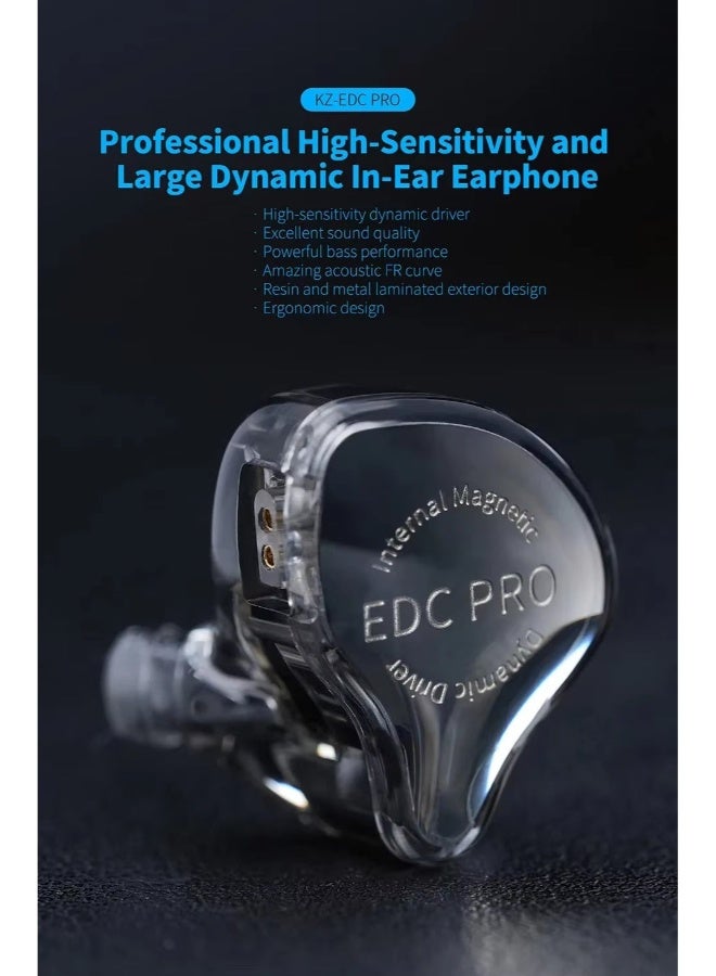 KZ New KZ EDC Pro Headset Dynamic In-Ear Monitor HiFi Wired Headphone Bass Stereo Game Music Earbuds Sports Noise Reduction Earphon - No Mic - Image 2