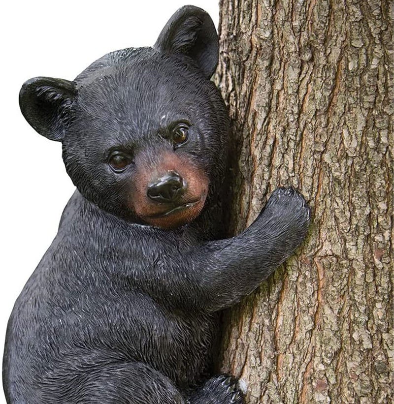Bits and Pieces Bear Cub Tree Hugger Yard Decorations Adorable Tree Sculpture Outdoor Decoration Garden Peeker Yard Art 1334 x 8