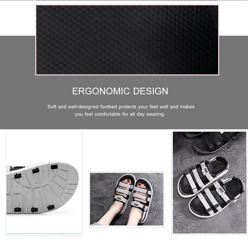 Anti-Slip Rubber Sandals Unisex Shoes with Open Toe Design Comfortable Footbed Flat Shoes for Traveling Hiking Sea Beach Camping - Image 4