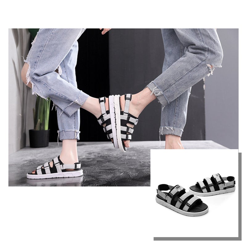Anti-Slip Rubber Sandals Unisex Shoes with Open Toe Design Comfortable Footbed Flat Shoes for Traveling Hiking Sea Beach Camping - Image 3