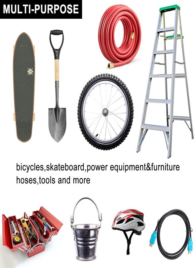 سكارتينك خطافات تخزين الدراجات الثقيلة من Scartink، 12 قطعة، برتقالية اللون، خطافات جدارية كبيرة مثبتة على الحائط والسقف - Image 5