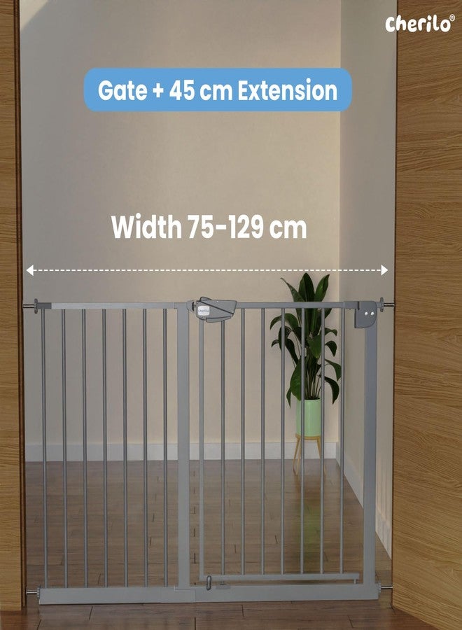 Cherilo Baby Safety Gate Extension Part (45 cm) - Grey (Extension Only) - Image 2