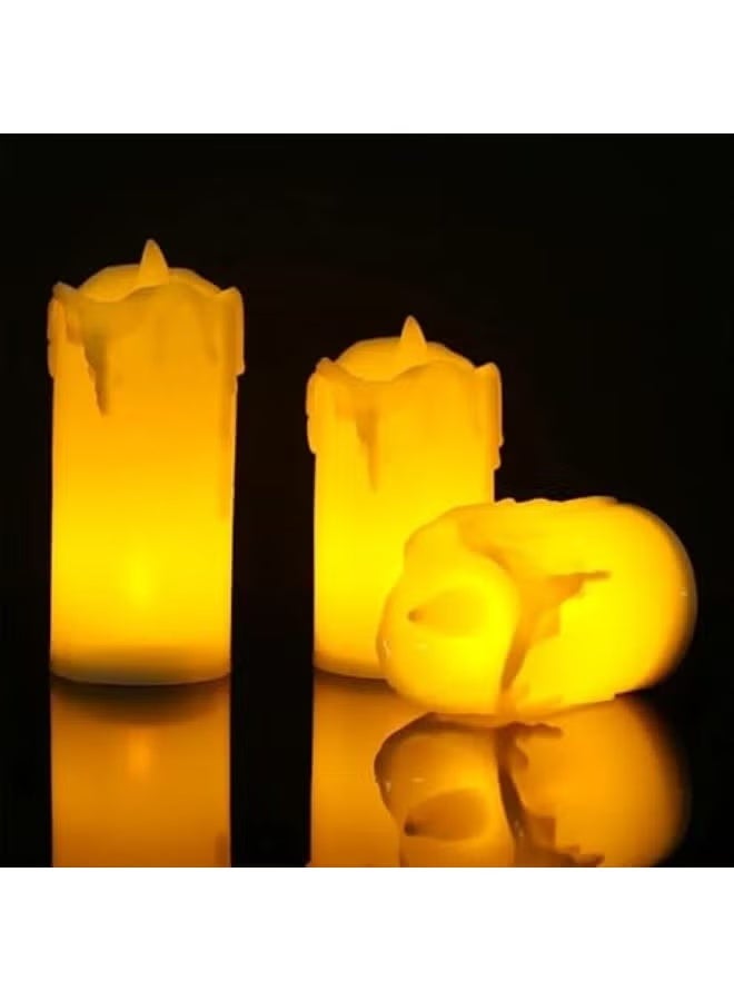 3 pieces - Flameless & Smokeless LED Decorative Candles - Image 2