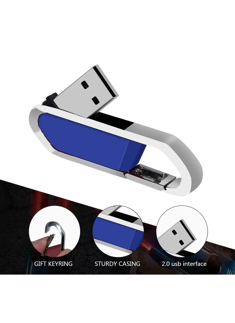 AROAQ - USB Flash Drive, Portable Metal Thumb Drive with Keychain, USB 2.0 Flash Drive Memory Stick, Convenient and Fast Pen Thumb U Disk for External Data Storage, (1pc 8GB Silver) - Image 1