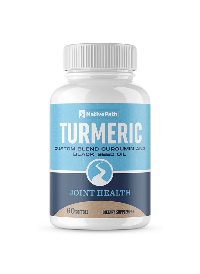 NativePath - Turmeric Curcumin With Black Seed Oil Joint Health And Antioxidant Supplement 60 Softgels - Image 1